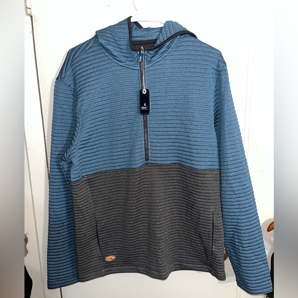 Johnnie-O Werner Performance Mens Medium Mercury Grey Golf Fashion Hoodie Nwt
